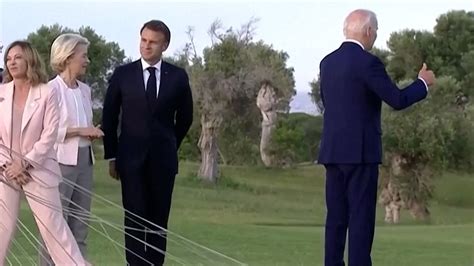 Biden gave thumbs up to skydivers, not wandering in viral G7 video