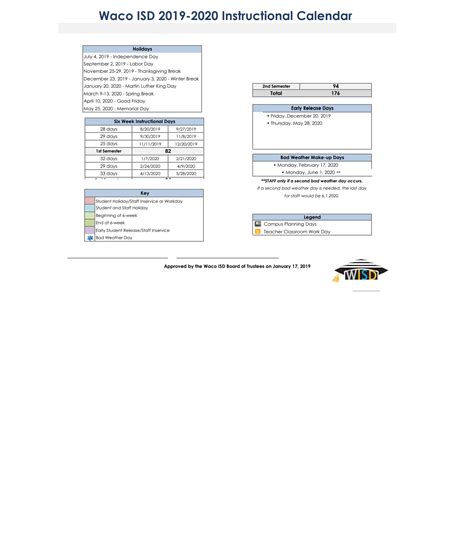 Waco Isd Calendar