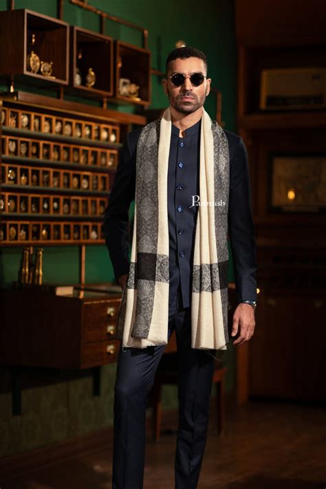 Pashtush His And Her Set Of Mens Fine Wool Stole and Womens Reversible ...