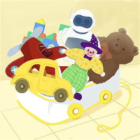 《My Toys》英语绘本创作|插画|儿童插画|阿Wan - 原创作品 - 站酷 (ZCOOL)