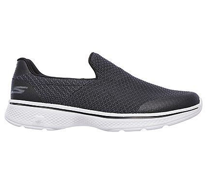 Skechers Black/Grey Go Walk 4 Slip On Shoes For Men - Style ID: 54155 ...