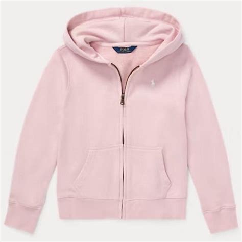 Pink Polo Ralph Lauren zip-up hoodie - XL kids - (... - Depop