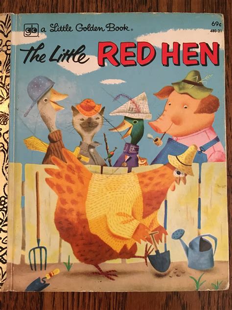 vintage The Little Red Hen Title Golden Book, J.P. Miller, folktale ...