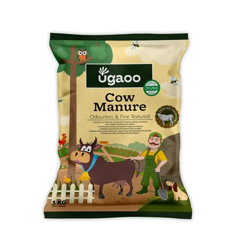 Ugaoo Cow Dung Manure Fertilizers for Plants & Home Gardening - 5 kg ...