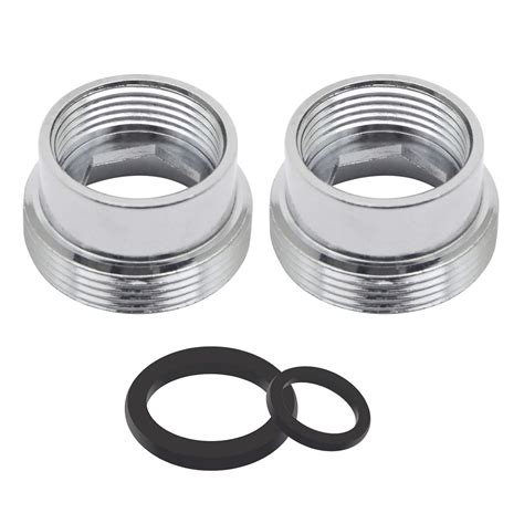 Faucet Adaptor SENRISE 2PCS Aerator Connector Solid Metal Kitchen Tap ...