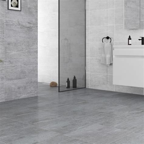 450mm x 450mm Kaya Light Grey Floor Tile - Better Bathrooms