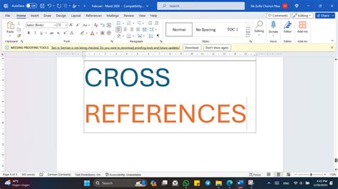Cross-reference Word 的图像结果