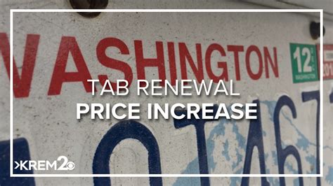 Price to renew tabs in Spokane Valley going up | krem.com
