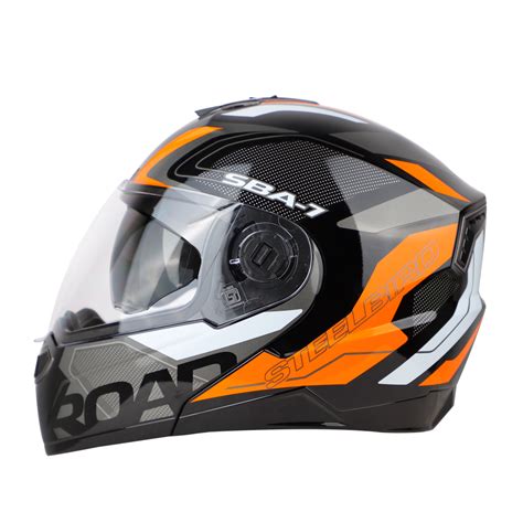 STEELBIRD SBA-7 ROAD (Matt black orange) – Arihant Helmets