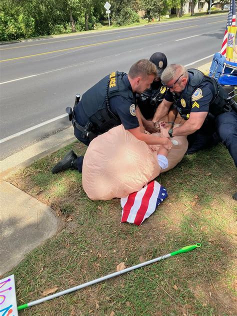 Case against Fairhope 'No Kings' protestor in phallic costume delayed ...
