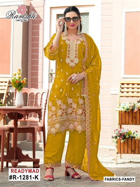 Ramsha R 1281 I To L Ready Made Salwar Suits Collection
