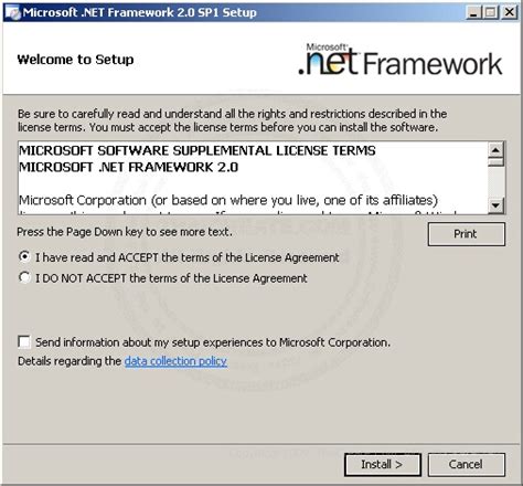 Install .Net Framework 2.0 的图像结果