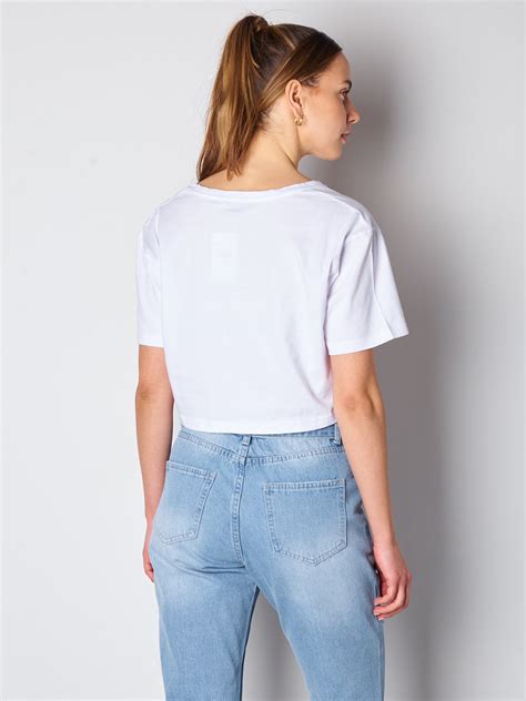 Základné basic bavlnené krátke tričko dámske | GATE