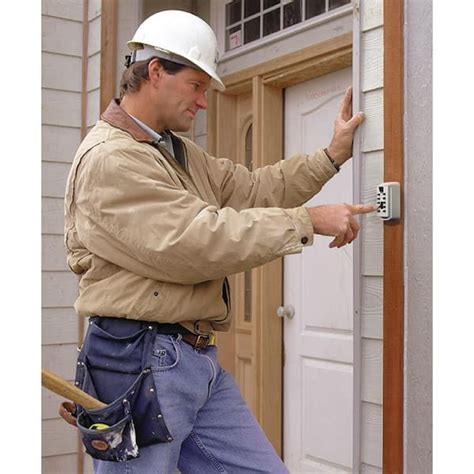 Buy Mounted 5-Key Lock Box with Pushbutton Combination Lock, White ...