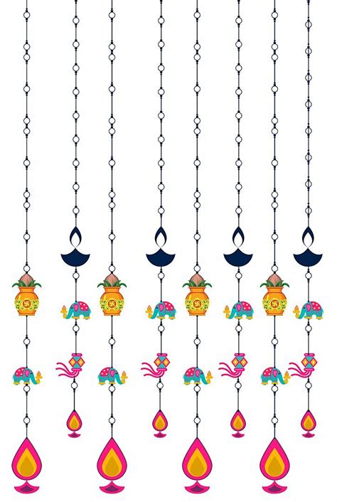 Buy CVANU Beautiful Kalash and Diya Printed Wall Hanging Sticker to ...