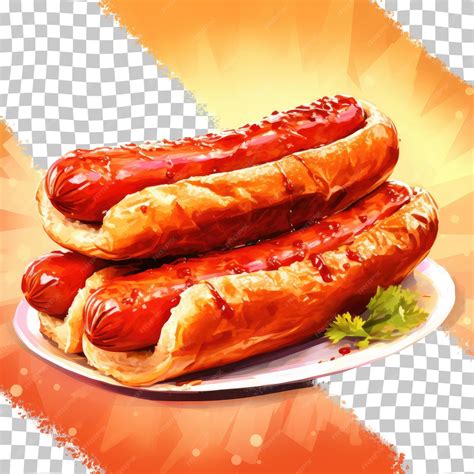 Premium PSD | Yummy bread for hot dogs and sausages transparent background