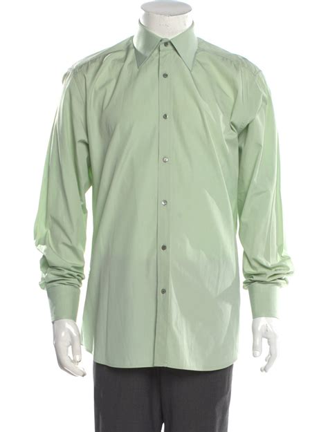 Gucci Long Sleeve Shirt - Green Dress Shirts, Clothing - GUC1497444 ...