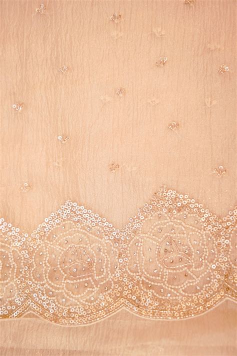 Elegant Pure Silver Crush Tissue Saree with Pearl & Sequin Embroidery ...