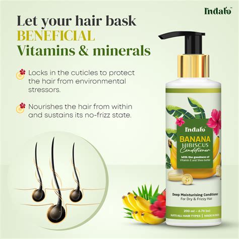 Indalo Combo for Frizzy Hair with Banana Hibiscus Shampoo & Conditione