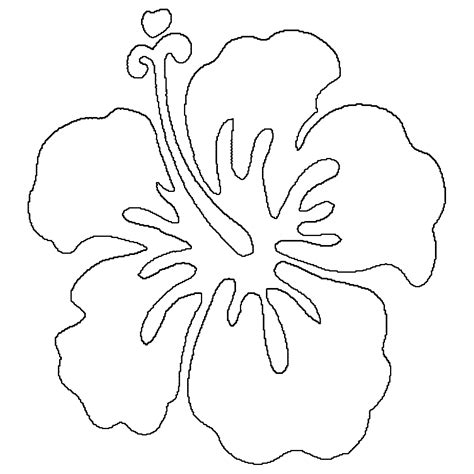 Hawaiian Flower Template - Best Templates Resources