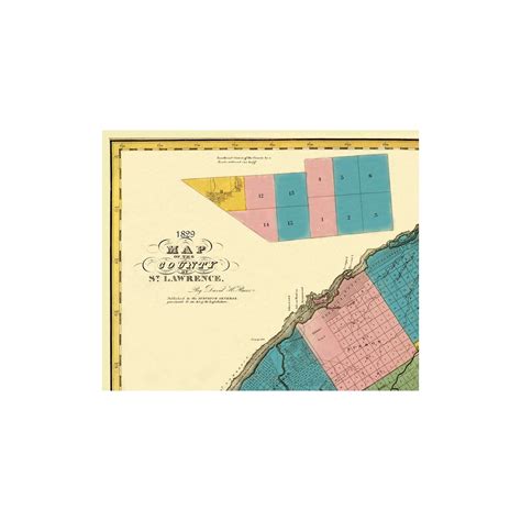 Historic County Map - St. Lawrence County New York - Burr 1829 - 28 x ...