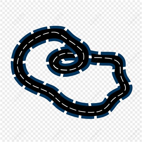 Black Rugged Race Track Clip Art,road,curved Track PNG Transparent ...