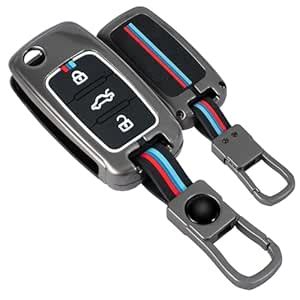 SPINFO™ Metal Silicon Key Cover Compatible with Polo Vento Jetta Ameo ...