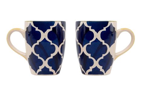 Buy Mugs Blue Morroccon Design (Set of 4) Online at Low Prices in India ...
