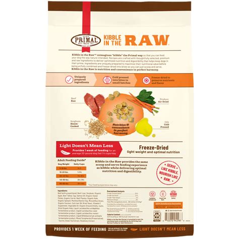 Primal Kibble in the Raw Beef Dog Food – HEALTHY SPOT