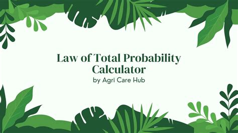 Law of Total Probability Calculator - Easy Tool