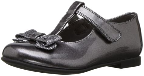 Rachel Shoes Girls' Lil Molly Ballet Flat, Pewter Metallic, 5 M US ...