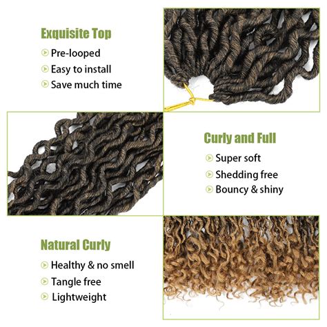 Buy 6Packs Goddess Faux Locs Crochet Hair with Curly Ends Wavy Locs ...