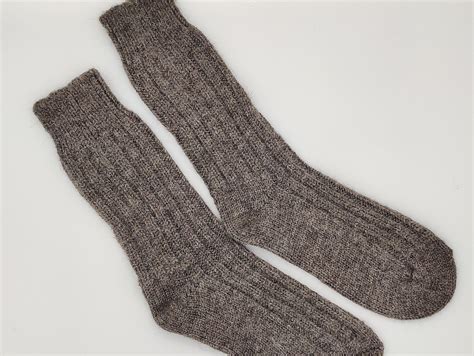 Irish Thick Wool Socks – Undyed Brown Jacob – 100% Pure New Wool – Warm ...