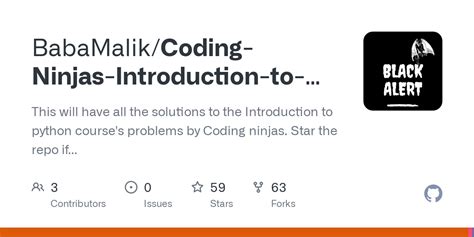 Image result for Coding Ninjas Introduction to Python GitHub