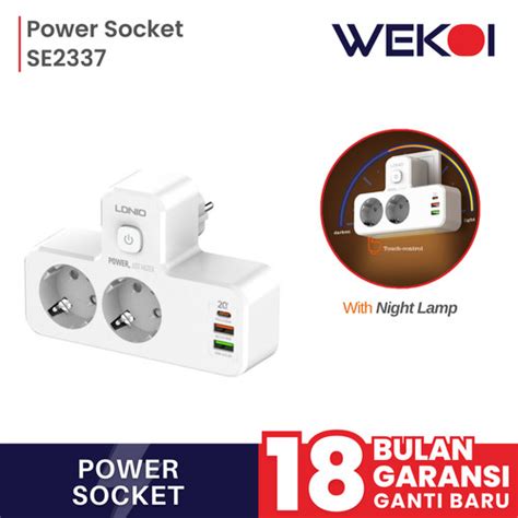 Jual LDNIO Power Socket SE2337 20W PD QC 1 USB-C 2 USB-A With Night ...