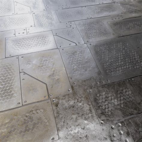 Futuristic Metal Grid Floor Texture 4631 - LotPixel