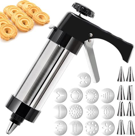 Amazon.com: Hendiy Cookie Press, Cookie Press Gun Kit Stainless Steel ...