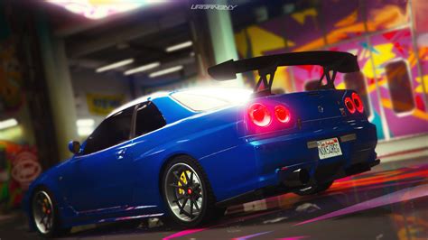 Max Makarov (URBANBNY) - Nissan Skyline GT-R34 (GTA V Mod)