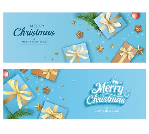 Frohe Weihnachten und ein gutes neues Jahr Gruß Banner-Vorlagen ...