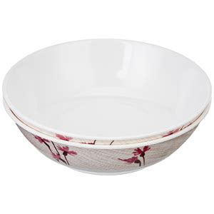 Amazon Brand - Solimo Classico Melamine Serving Bowls (White, 7.5 In ...