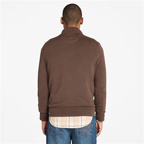 Williams River Quarter-Zip Jumper for Men in Brown