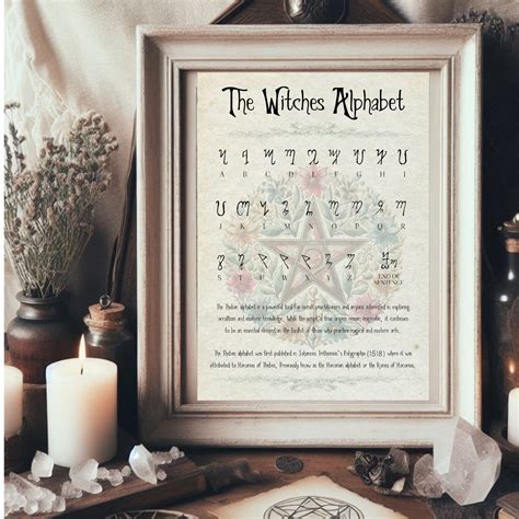 Theban Alphabet Printable, Witches Script, Digital Download, Pagan ...