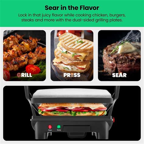 Chefman Panini Press Grill and Gourmet Sandwich India | Ubuy