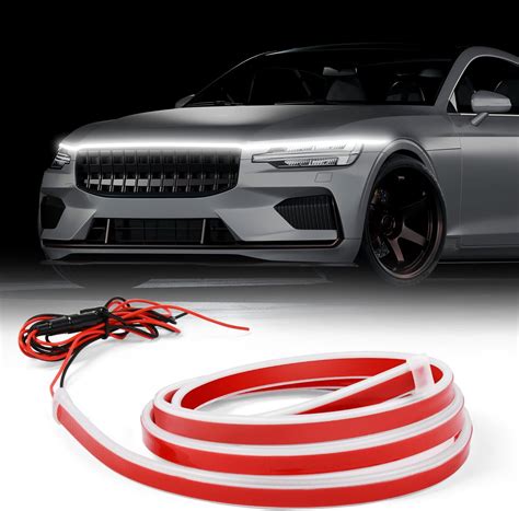 URAQT Auto Motorhaube Lichtstreifen, 150CM Universal Wasserdicht Dynamic Car Hood Led Strip ...