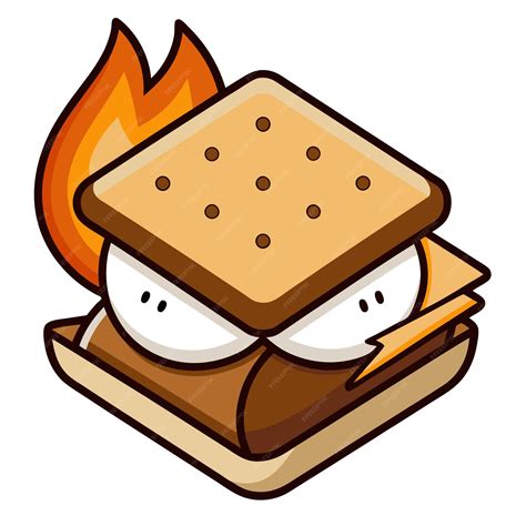 Smore clip art and Vector Design With a White Background | Premium AI ...