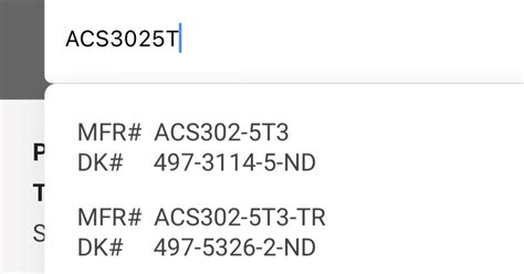 Image result for Digi Key Part Search