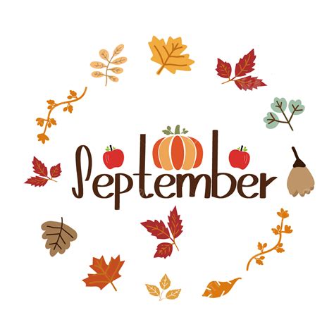September Leaves Clip Art Free