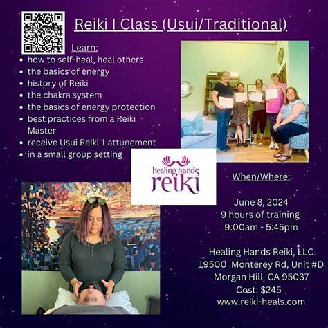 Reiki Level 1 - Traditional Usui( in-person class), Healing Hands Reiki ...
