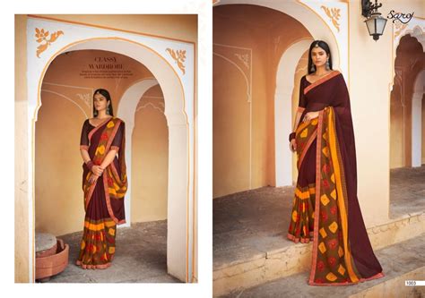 Saroj Sarangi Casual Wear Georgette Saree Catalog
