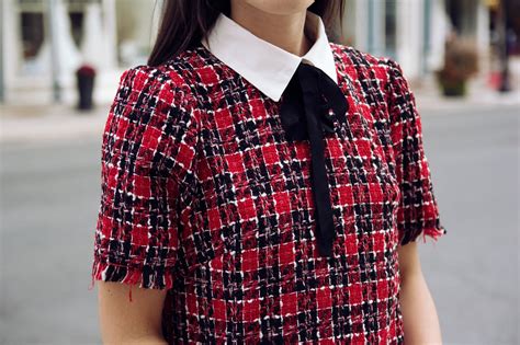 Red Tweed Dress | Carolina Pinglo